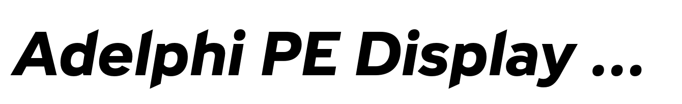 Adelphi PE Display Extrabold Italic