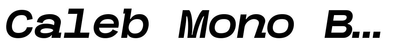 Caleb Mono Bold Italic