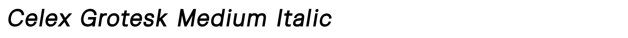 Celex Grotesk Medium Italic image