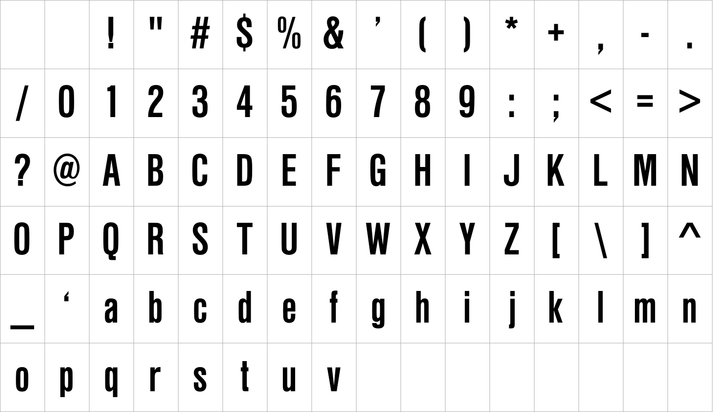 Nimbus Sans Bold Condensed (D) image