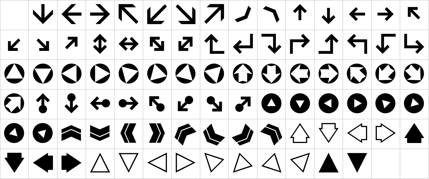 Acta Symbols Arrows image