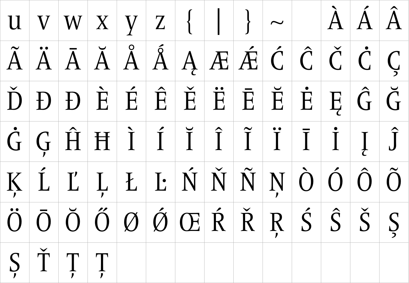 Frutiger Serif Condensed image